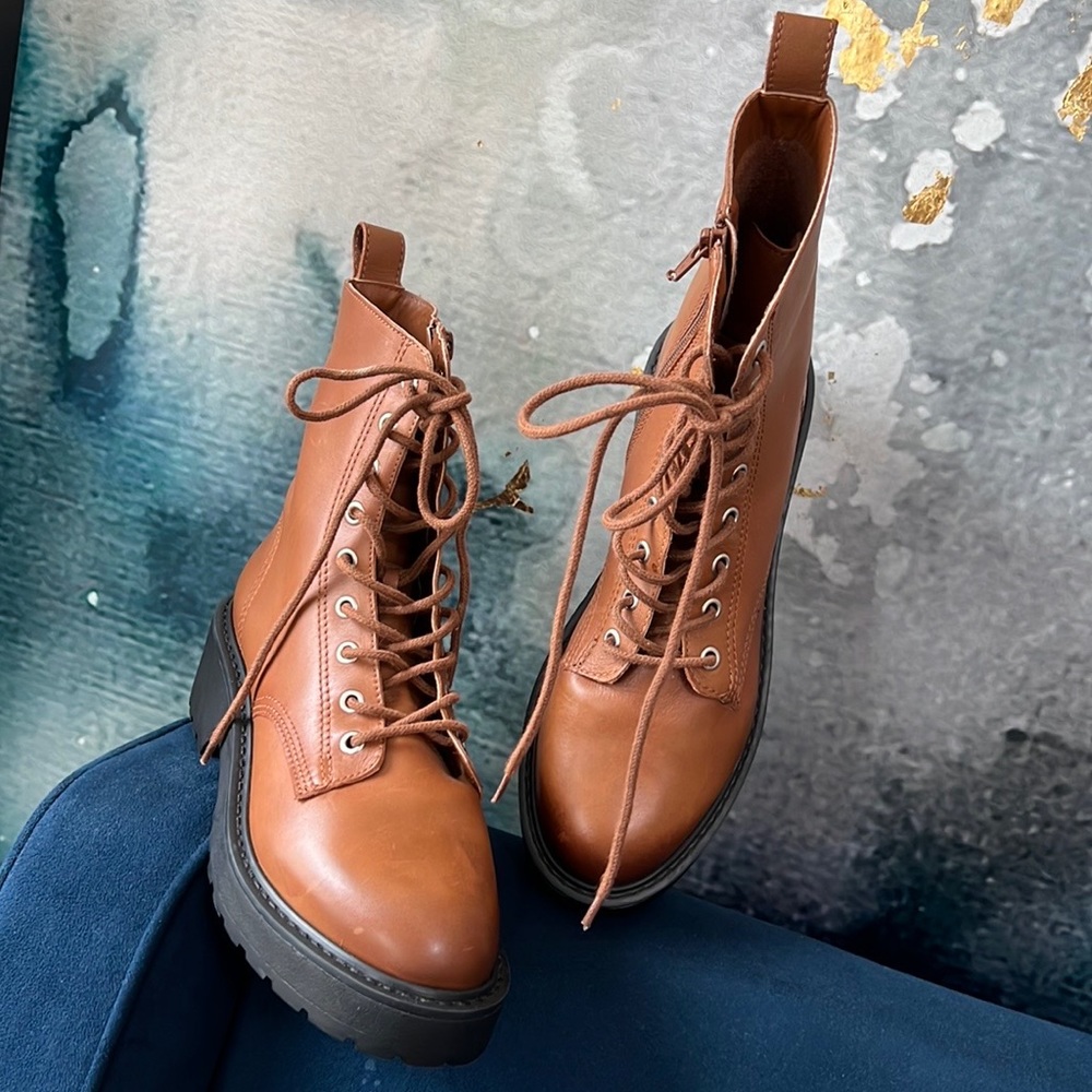 Steve Madden Tornado Boots Cognac